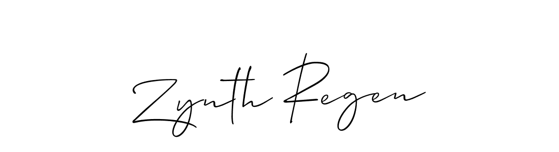Best and Professional Signature Style for Zynth Regen. Allison_Script Best Signature Style Collection. Zynth Regen signature style 2 images and pictures png
