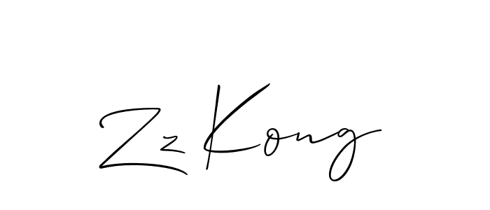 if you are searching for the best signature style for your name Zz Kong. so please give up your signature search. here we have designed multiple signature styles  using Allison_Script. Zz Kong signature style 2 images and pictures png