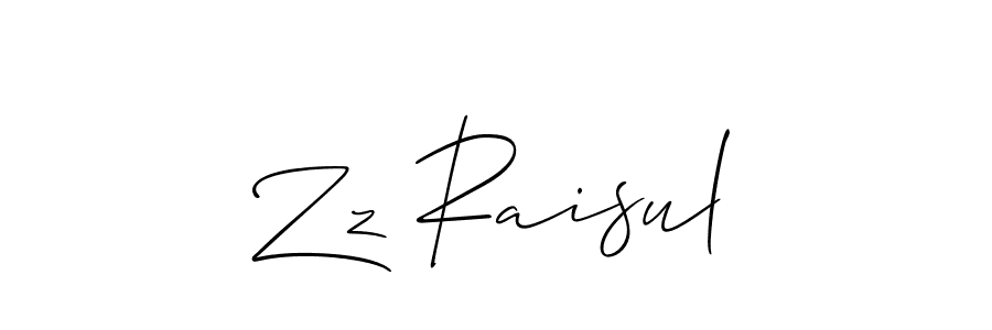 Design your own signature with our free online signature maker. With this signature software, you can create a handwritten (Allison_Script) signature for name Zz Raisul. Zz Raisul signature style 2 images and pictures png