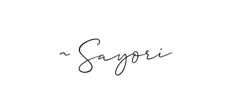 It looks lik you need a new signature style for name ~ Sayori. Design unique handwritten (Allison_Script) signature with our free signature maker in just a few clicks. ~ Sayori signature style 2 images and pictures png