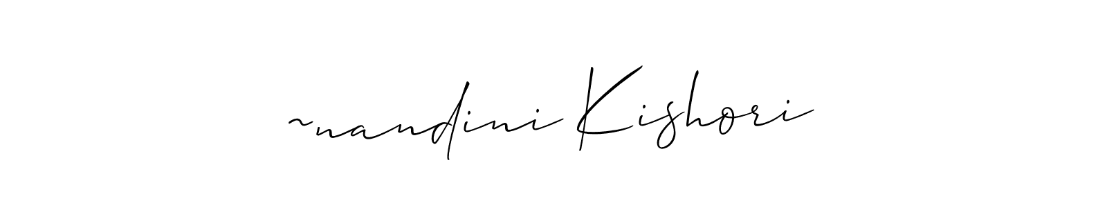 Similarly Allison_Script is the best handwritten signature design. Signature creator online .You can use it as an online autograph creator for name ~nandini Kishori. ~nandini Kishori signature style 2 images and pictures png