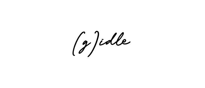 You should practise on your own different ways (AmerikaSignatureDemo-Regular) to write your name ((g)idle) in signature. don't let someone else do it for you. (g)idle signature style 3 images and pictures png