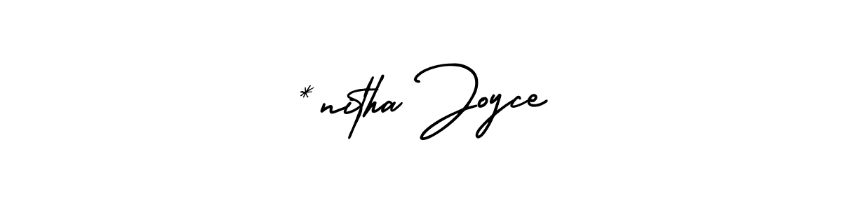 How to make *nitha Joyce signature? AmerikaSignatureDemo-Regular is a professional autograph style. Create handwritten signature for *nitha Joyce name. *nitha Joyce signature style 3 images and pictures png