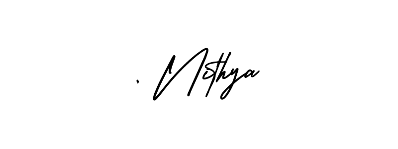 You can use this online signature creator to create a handwritten signature for the name , Nithya. This is the best online autograph maker. , Nithya signature style 3 images and pictures png