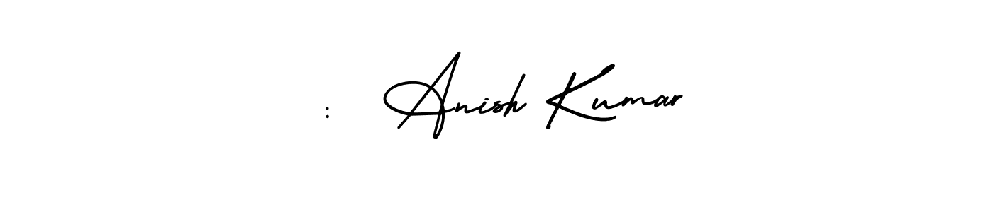 How to Draw :  Anish Kumar signature style? AmerikaSignatureDemo-Regular is a latest design signature styles for name :  Anish Kumar. :  Anish Kumar signature style 3 images and pictures png