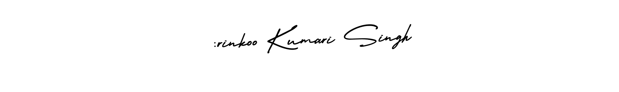 How to make :rinkoo Kumari Singh signature? AmerikaSignatureDemo-Regular is a professional autograph style. Create handwritten signature for :rinkoo Kumari Singh name. :rinkoo Kumari Singh signature style 3 images and pictures png
