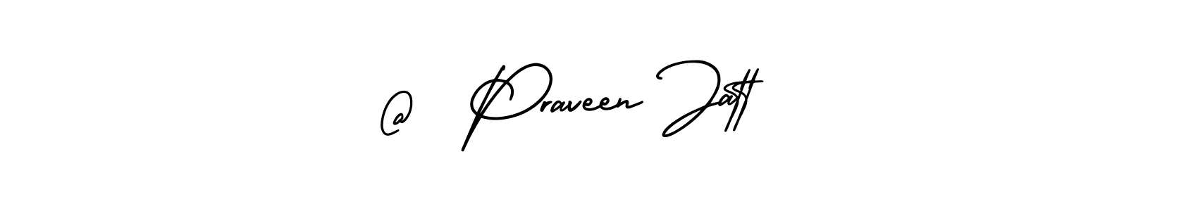 Also You can easily find your signature by using the search form. We will create @  Praveen Jatt   name handwritten signature images for you free of cost using AmerikaSignatureDemo-Regular sign style. @  Praveen Jatt   signature style 3 images and pictures png