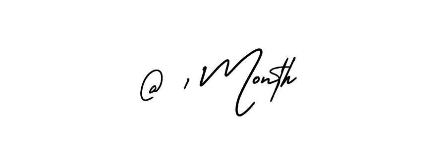 Make a beautiful signature design for name @ 1 Month. With this signature (AmerikaSignatureDemo-Regular) style, you can create a handwritten signature for free. @ 1 Month signature style 3 images and pictures png