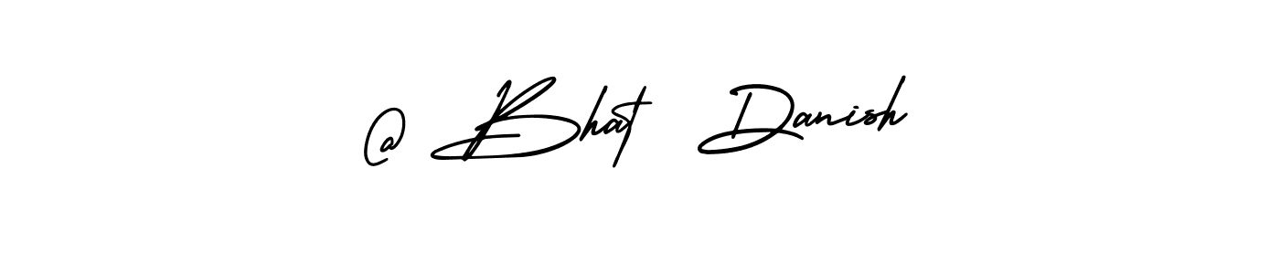 Similarly AmerikaSignatureDemo-Regular is the best handwritten signature design. Signature creator online .You can use it as an online autograph creator for name @ Bhat  Danish. @ Bhat  Danish signature style 3 images and pictures png