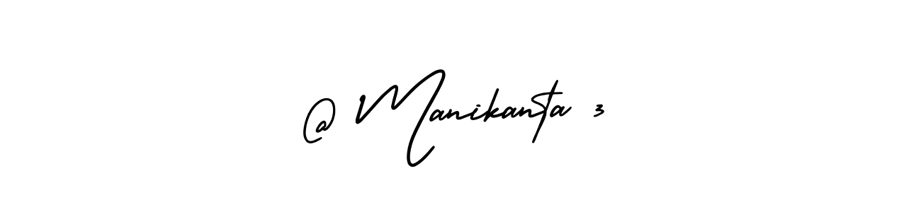 Also we have @ Manikanta 3 name is the best signature style. Create professional handwritten signature collection using AmerikaSignatureDemo-Regular autograph style. @ Manikanta 3 signature style 3 images and pictures png