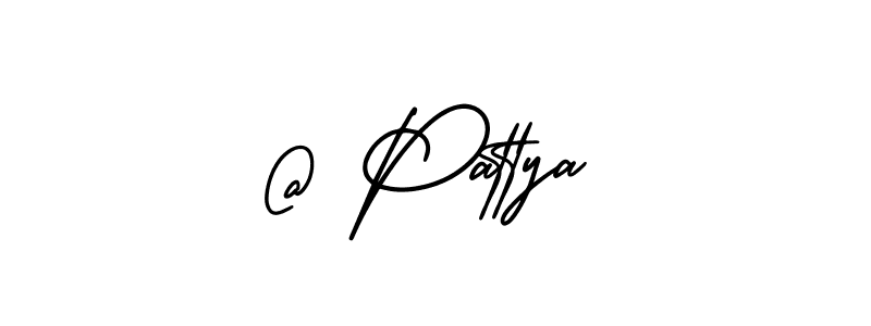 How to Draw @ Pattya signature style? AmerikaSignatureDemo-Regular is a latest design signature styles for name @ Pattya. @ Pattya signature style 3 images and pictures png