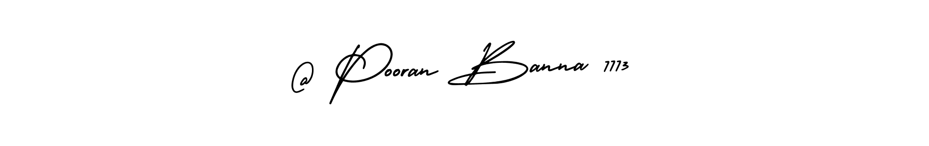 Design your own signature with our free online signature maker. With this signature software, you can create a handwritten (AmerikaSignatureDemo-Regular) signature for name @ Pooran Banna 7773. @ Pooran Banna 7773 signature style 3 images and pictures png