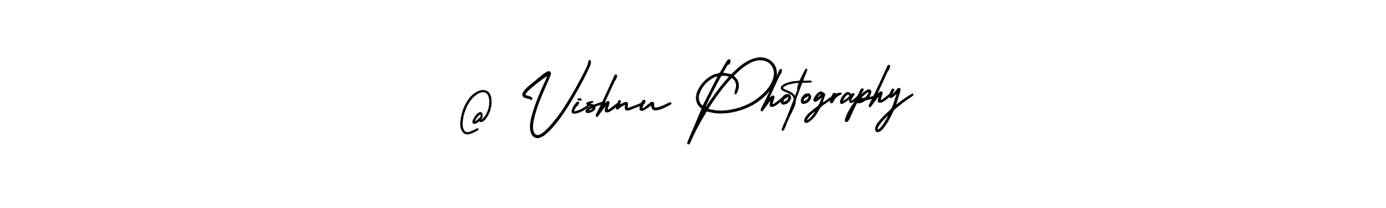 Also we have @ Vishnu Photography name is the best signature style. Create professional handwritten signature collection using AmerikaSignatureDemo-Regular autograph style. @ Vishnu Photography signature style 3 images and pictures png