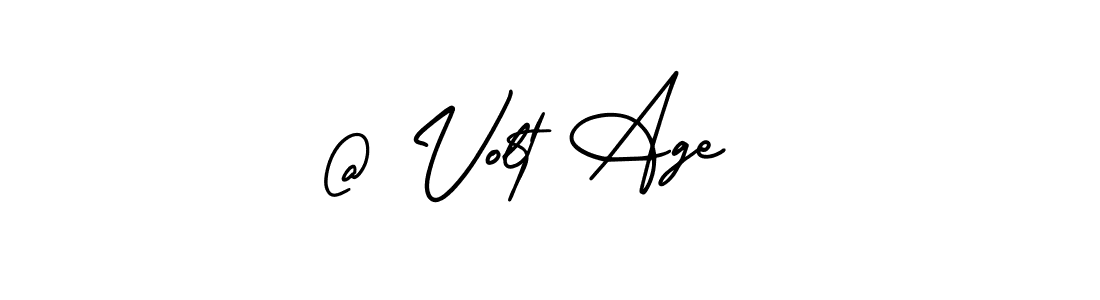 Use a signature maker to create a handwritten signature online. With this signature software, you can design (AmerikaSignatureDemo-Regular) your own signature for name @ Volt Age . @ Volt Age  signature style 3 images and pictures png