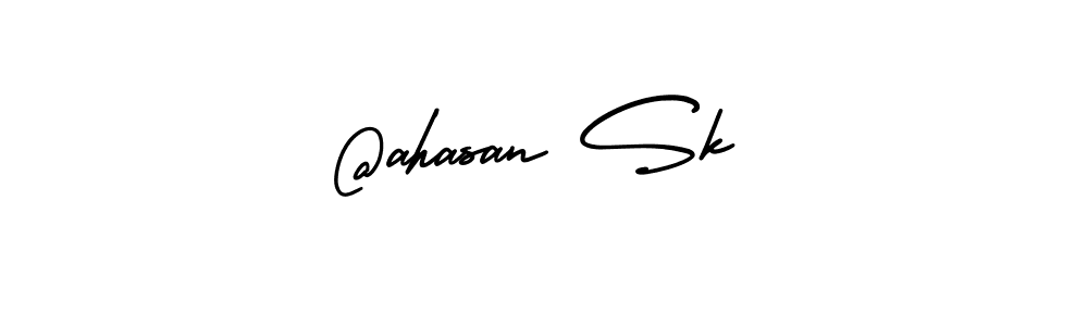 How to make @ahasan Sk signature? AmerikaSignatureDemo-Regular is a professional autograph style. Create handwritten signature for @ahasan Sk name. @ahasan Sk signature style 3 images and pictures png