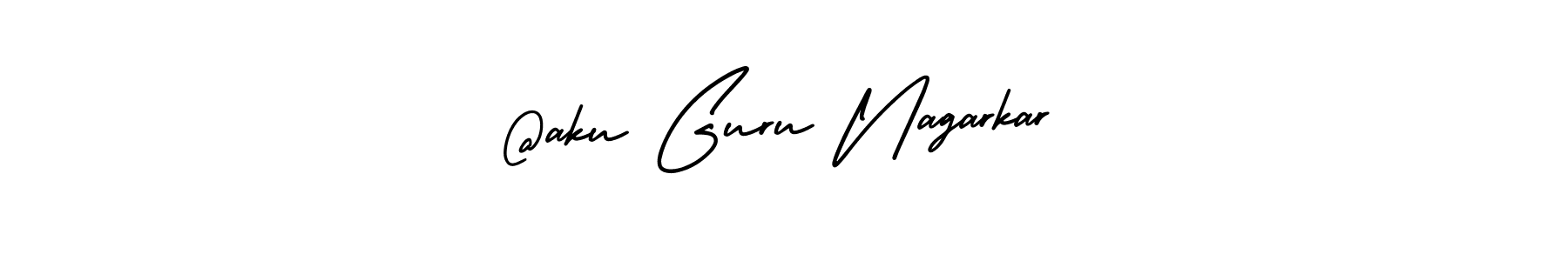 Make a beautiful signature design for name @aku Guru Nagarkar. With this signature (AmerikaSignatureDemo-Regular) style, you can create a handwritten signature for free. @aku Guru Nagarkar signature style 3 images and pictures png