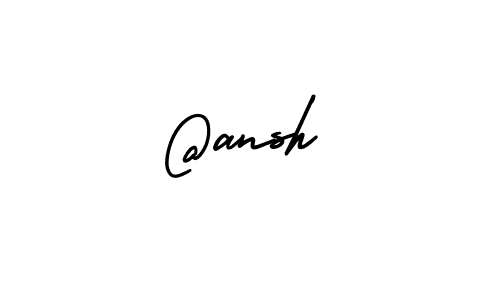 How to make @ansh name signature. Use AmerikaSignatureDemo-Regular style for creating short signs online. This is the latest handwritten sign. @ansh signature style 3 images and pictures png