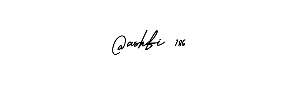 Design your own signature with our free online signature maker. With this signature software, you can create a handwritten (AmerikaSignatureDemo-Regular) signature for name @ashfi 786. @ashfi 786 signature style 3 images and pictures png