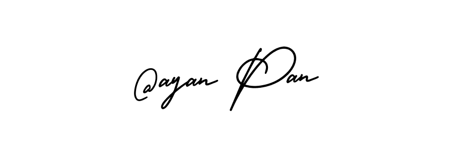 Use a signature maker to create a handwritten signature online. With this signature software, you can design (AmerikaSignatureDemo-Regular) your own signature for name @ayan Pan. @ayan Pan signature style 3 images and pictures png