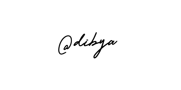 Design your own signature with our free online signature maker. With this signature software, you can create a handwritten (AmerikaSignatureDemo-Regular) signature for name @dibya. @dibya signature style 3 images and pictures png