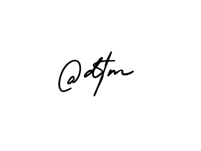 How to Draw @dtm signature style? AmerikaSignatureDemo-Regular is a latest design signature styles for name @dtm. @dtm signature style 3 images and pictures png