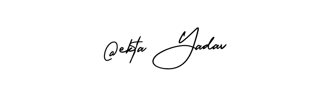 Similarly AmerikaSignatureDemo-Regular is the best handwritten signature design. Signature creator online .You can use it as an online autograph creator for name @ekta Yadav. @ekta Yadav signature style 3 images and pictures png