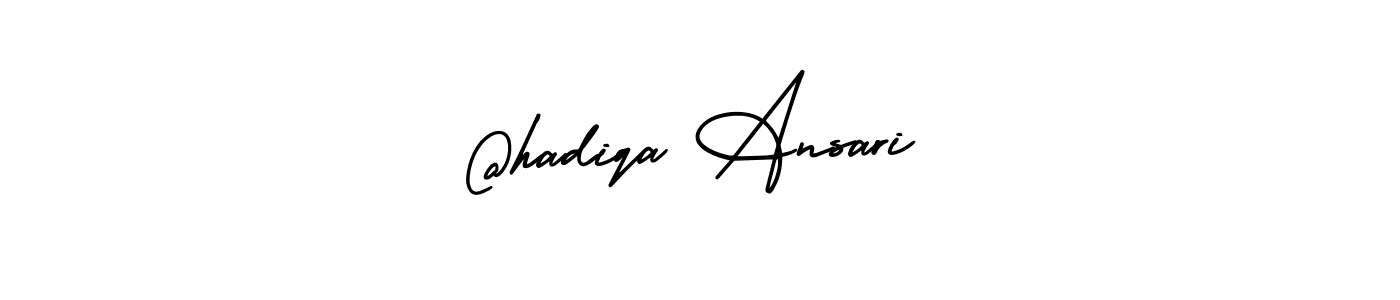 Best and Professional Signature Style for @hadiqa Ansari. AmerikaSignatureDemo-Regular Best Signature Style Collection. @hadiqa Ansari signature style 3 images and pictures png