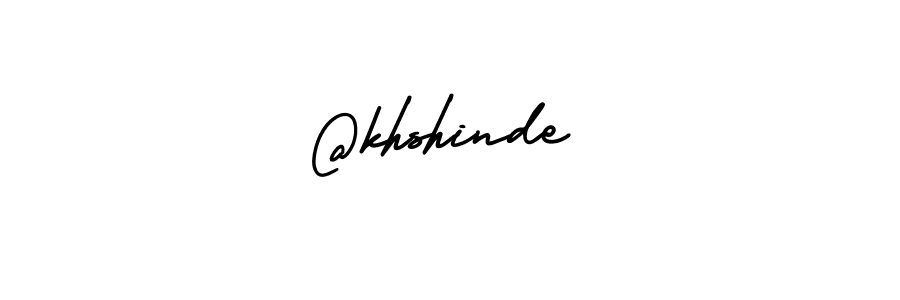 Make a beautiful signature design for name @khshinde. With this signature (AmerikaSignatureDemo-Regular) style, you can create a handwritten signature for free. @khshinde signature style 3 images and pictures png