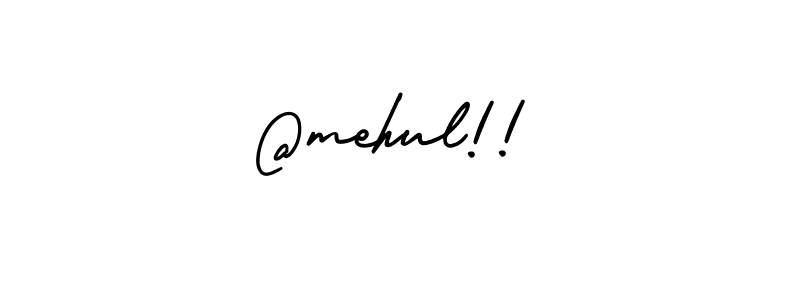 You should practise on your own different ways (AmerikaSignatureDemo-Regular) to write your name (@mehul!!) in signature. don't let someone else do it for you. @mehul!! signature style 3 images and pictures png