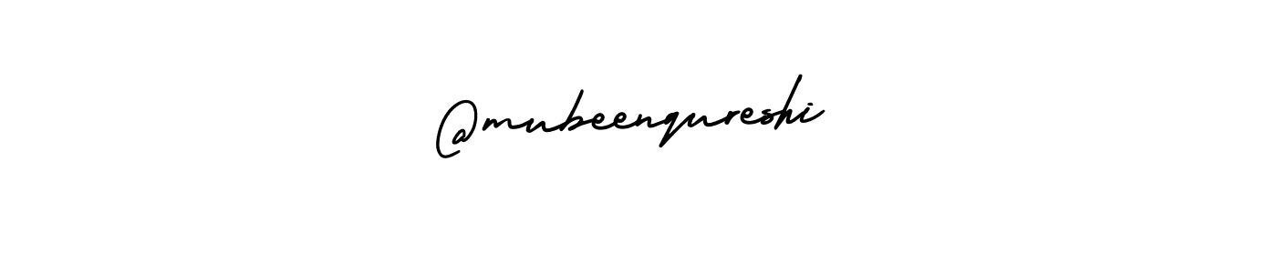 Make a beautiful signature design for name @mubeenqureshi. With this signature (AmerikaSignatureDemo-Regular) style, you can create a handwritten signature for free. @mubeenqureshi signature style 3 images and pictures png