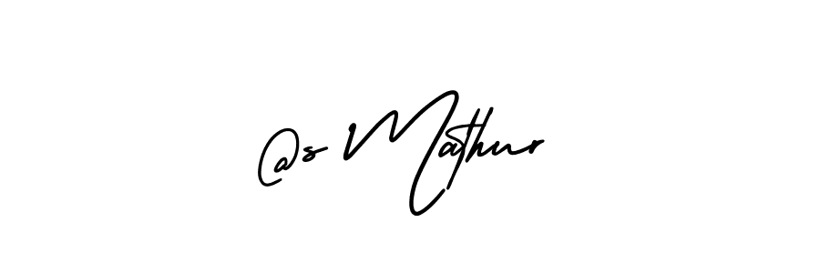 Similarly AmerikaSignatureDemo-Regular is the best handwritten signature design. Signature creator online .You can use it as an online autograph creator for name @s Mathur. @s Mathur signature style 3 images and pictures png