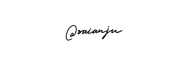 How to make @saianju name signature. Use AmerikaSignatureDemo-Regular style for creating short signs online. This is the latest handwritten sign. @saianju signature style 3 images and pictures png