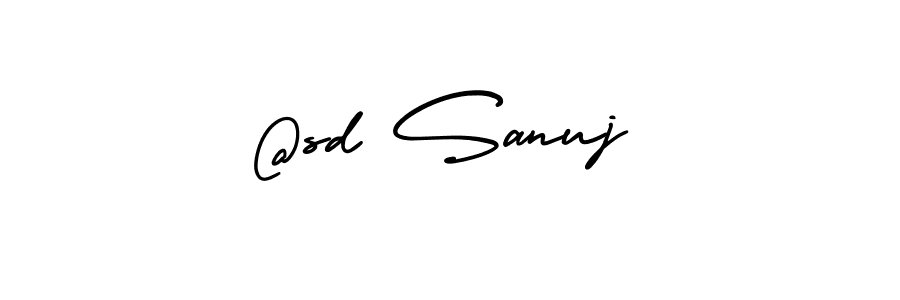 Use a signature maker to create a handwritten signature online. With this signature software, you can design (AmerikaSignatureDemo-Regular) your own signature for name @sd Sanuj. @sd Sanuj signature style 3 images and pictures png