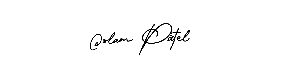 Create a beautiful signature design for name @slam Patel. With this signature (AmerikaSignatureDemo-Regular) fonts, you can make a handwritten signature for free. @slam Patel signature style 3 images and pictures png