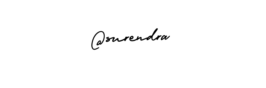 It looks lik you need a new signature style for name @surendra. Design unique handwritten (AmerikaSignatureDemo-Regular) signature with our free signature maker in just a few clicks. @surendra signature style 3 images and pictures png