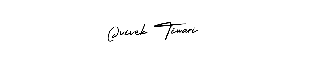 The best way (AmerikaSignatureDemo-Regular) to make a short signature is to pick only two or three words in your name. The name @vivek Tiwari include a total of six letters. For converting this name. @vivek Tiwari signature style 3 images and pictures png