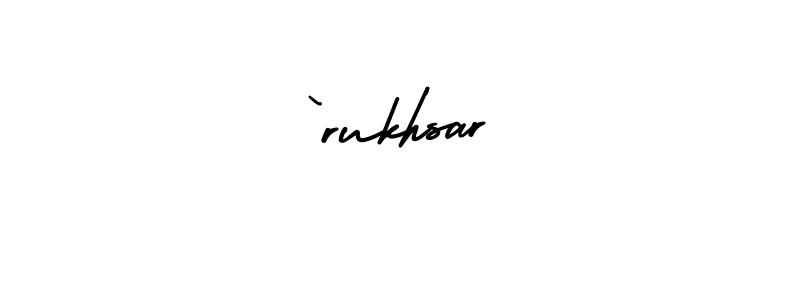 Make a beautiful signature design for name `rukhsar. Use this online signature maker to create a handwritten signature for free. `rukhsar signature style 3 images and pictures png