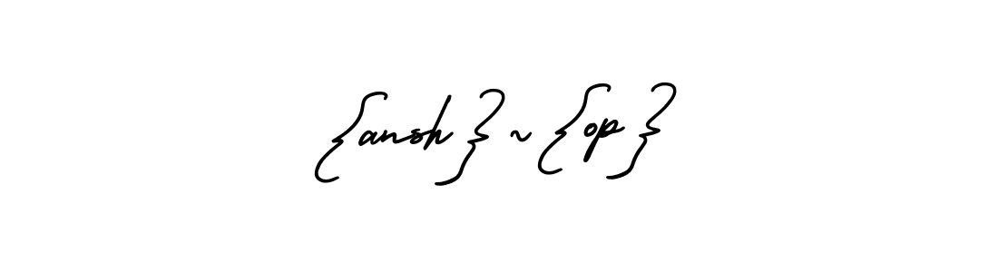 You should practise on your own different ways (AmerikaSignatureDemo-Regular) to write your name ({ansh}~{op}) in signature. don't let someone else do it for you. {ansh}~{op} signature style 3 images and pictures png