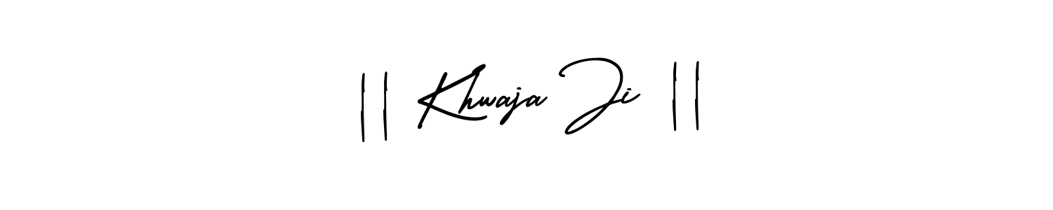 Also we have || Khwaja Ji || name is the best signature style. Create professional handwritten signature collection using AmerikaSignatureDemo-Regular autograph style. || Khwaja Ji || signature style 3 images and pictures png