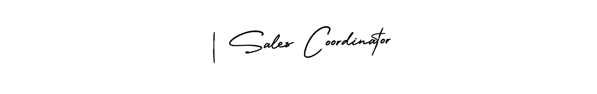 How to make | Sales Coordinator name signature. Use AmerikaSignatureDemo-Regular style for creating short signs online. This is the latest handwritten sign. | Sales Coordinator signature style 3 images and pictures png