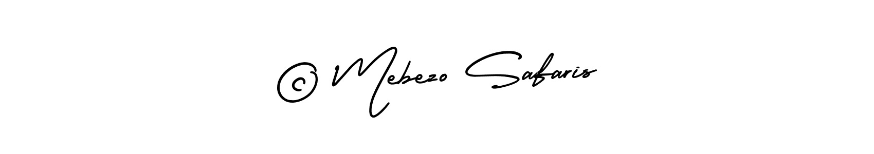 The best way (AmerikaSignatureDemo-Regular) to make a short signature is to pick only two or three words in your name. The name © Mebezo Safaris include a total of six letters. For converting this name. © Mebezo Safaris signature style 3 images and pictures png