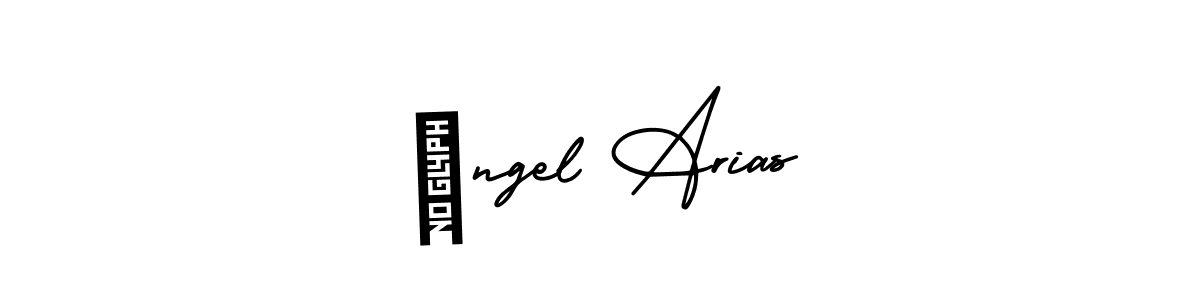 Use a signature maker to create a handwritten signature online. With this signature software, you can design (AmerikaSignatureDemo-Regular) your own signature for name Ángel Arias. Ángel Arias signature style 3 images and pictures png