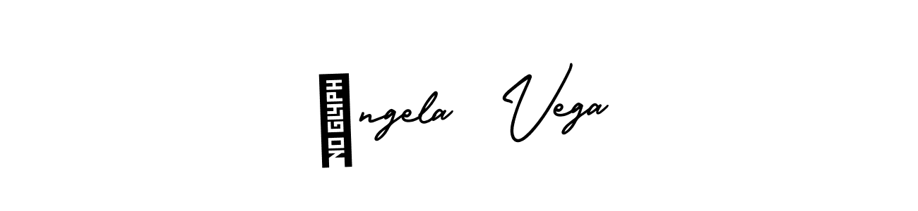 Create a beautiful signature design for name Ángela  Vega. With this signature (AmerikaSignatureDemo-Regular) fonts, you can make a handwritten signature for free. Ángela  Vega signature style 3 images and pictures png