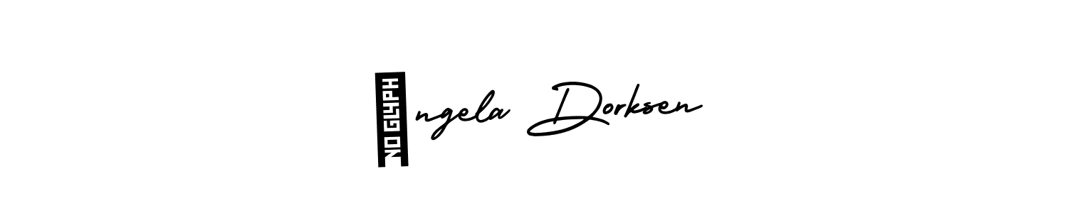 Check out images of Autograph of Ángela Dorksen name. Actor Ángela Dorksen Signature Style. AmerikaSignatureDemo-Regular is a professional sign style online. Ángela Dorksen signature style 3 images and pictures png