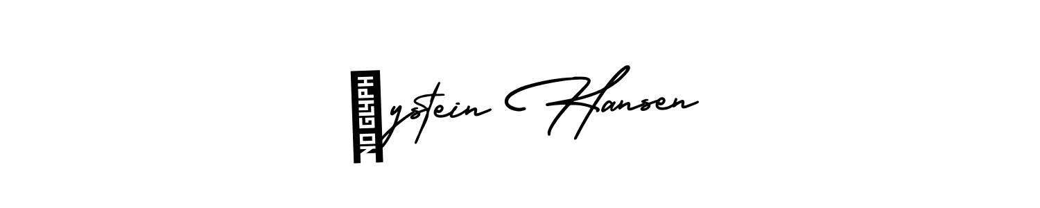 Øystein Hansen stylish signature style. Best Handwritten Sign (AmerikaSignatureDemo-Regular) for my name. Handwritten Signature Collection Ideas for my name Øystein Hansen. Øystein Hansen signature style 3 images and pictures png