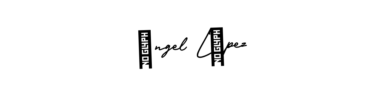 You can use this online signature creator to create a handwritten signature for the name ángel López. This is the best online autograph maker. ángel López signature style 3 images and pictures png