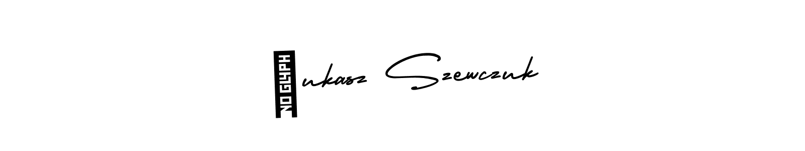 Create a beautiful signature design for name Łukasz Szewczuk. With this signature (AmerikaSignatureDemo-Regular) fonts, you can make a handwritten signature for free. Łukasz Szewczuk signature style 3 images and pictures png