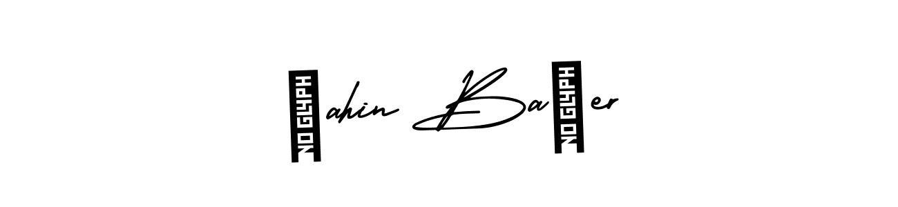 if you are searching for the best signature style for your name şahin Başer. so please give up your signature search. here we have designed multiple signature styles  using AmerikaSignatureDemo-Regular. şahin Başer signature style 3 images and pictures png