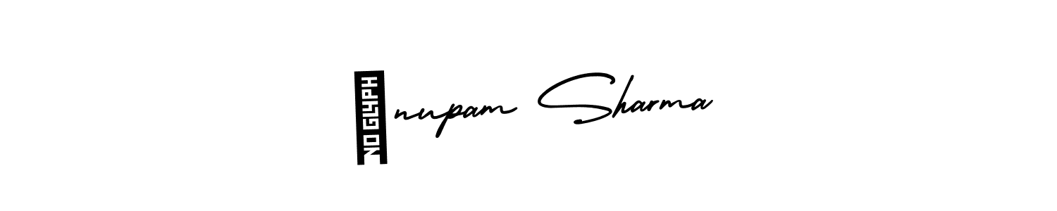 Design your own signature with our free online signature maker. With this signature software, you can create a handwritten (AmerikaSignatureDemo-Regular) signature for name अnupam Sharma. अnupam Sharma signature style 3 images and pictures png