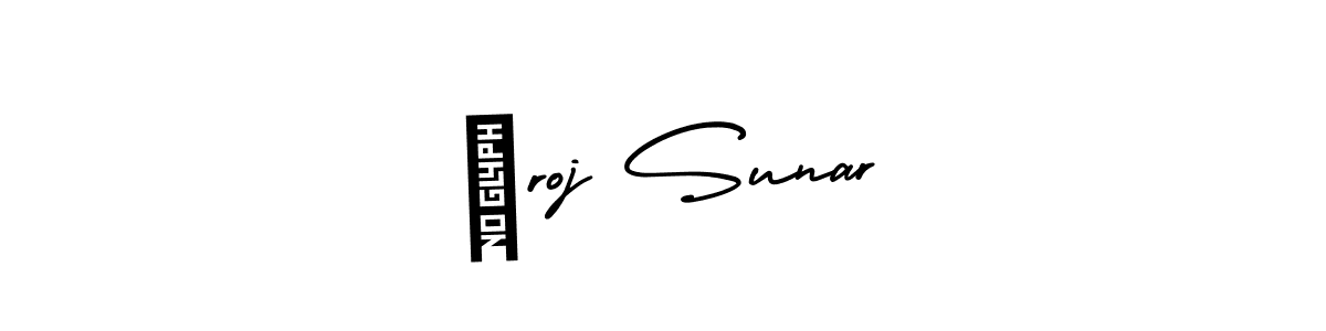 It looks lik you need a new signature style for name सroj Sunar. Design unique handwritten (AmerikaSignatureDemo-Regular) signature with our free signature maker in just a few clicks. सroj Sunar signature style 3 images and pictures png